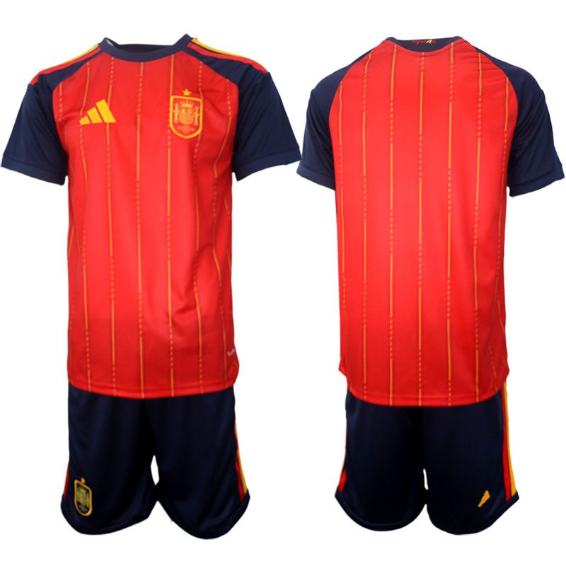 Men 2026 World Cup National Team Spain home red blank Soccer Jersey